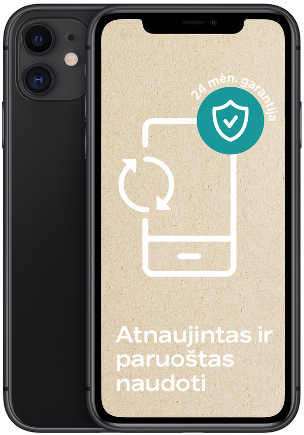 Apple iPhone 11 Atnaujintas 64 gb juoda
