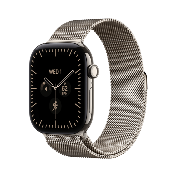 Apple Watch Series 12 LTE titanas, milano 42 mm Standard pilka