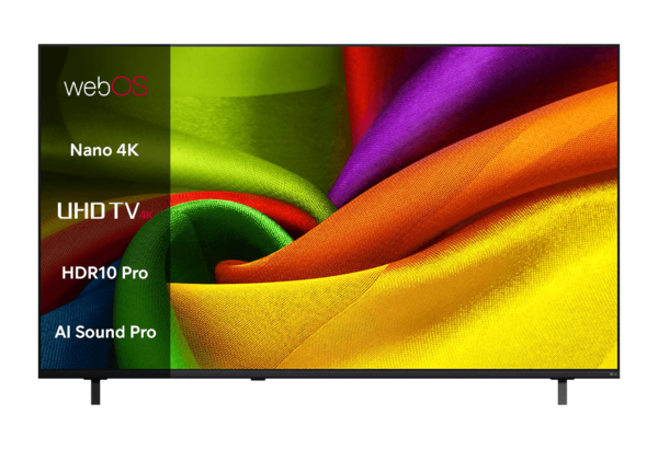 LG NANO 4K UHD AI NU80 65" (~165 cm) juoda
