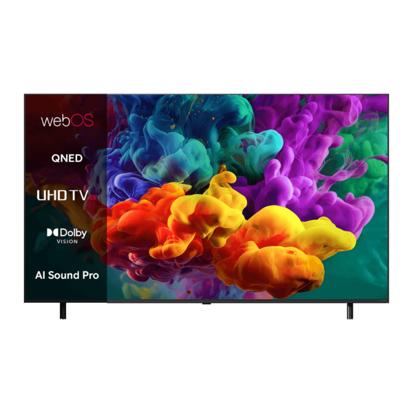 LG QNED evo AI Mini-LED QNED85 + garso sistema 65" (~165 cm) juoda