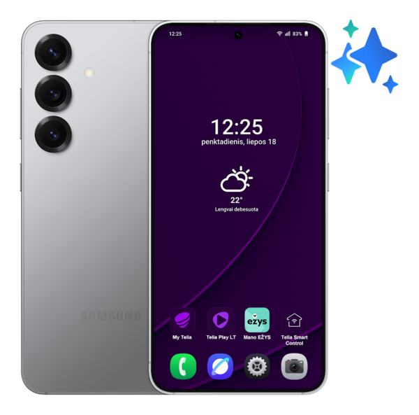 Samsung Galaxy S25 Telia 5G Limited Edition 128 gb sidabrinė