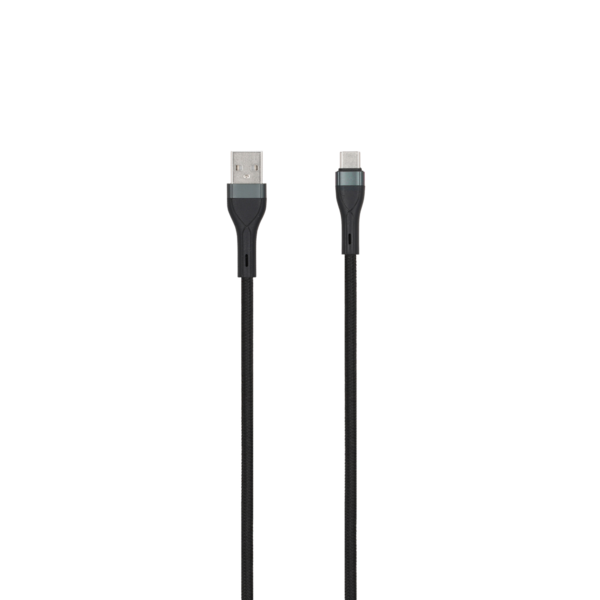 The One USB-A į USB-C kabelis, 2 m, pintas juoda